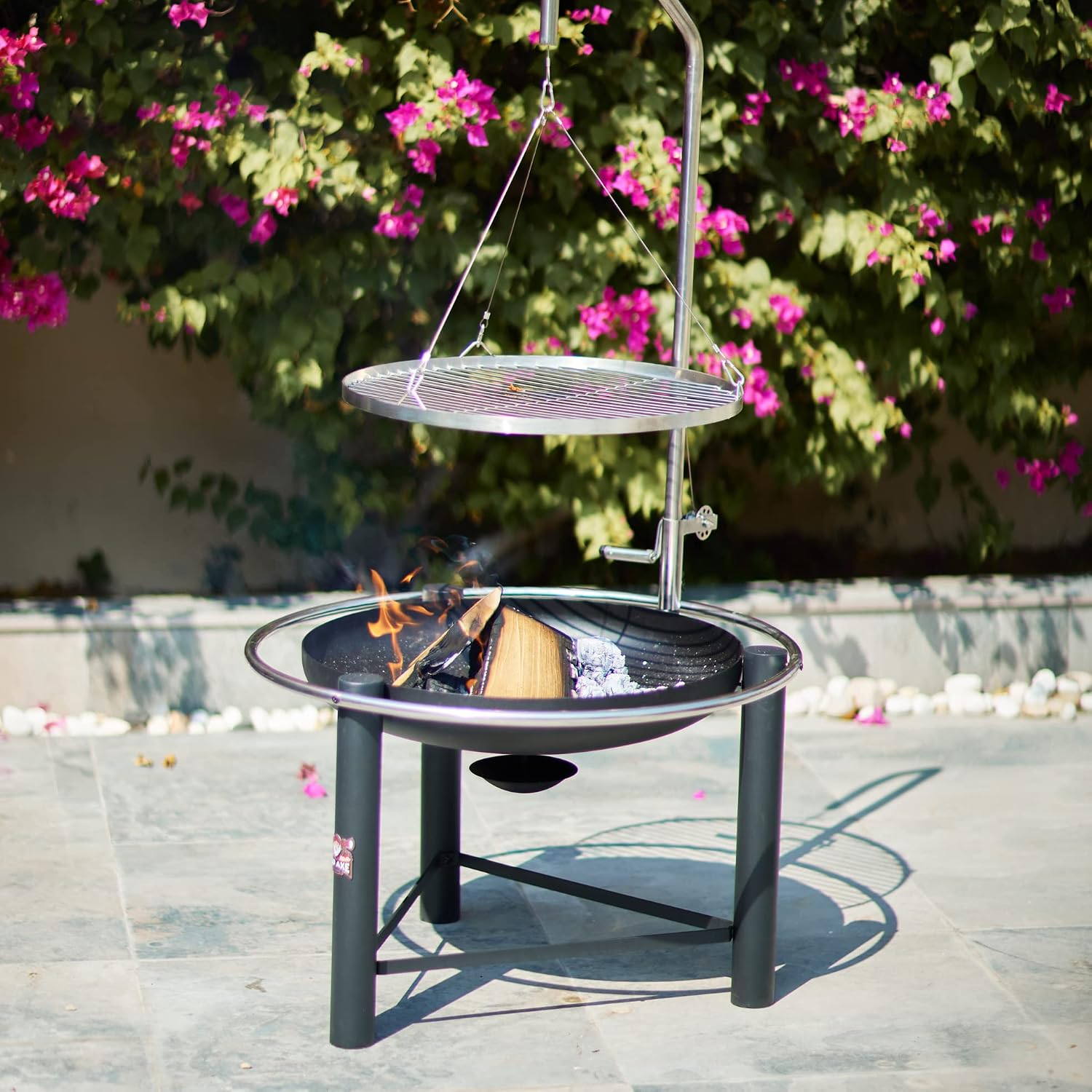 Bad Axe The Hunter Fire Pit with Adjustable Grill - Shop Fire Pits at Trekaline
