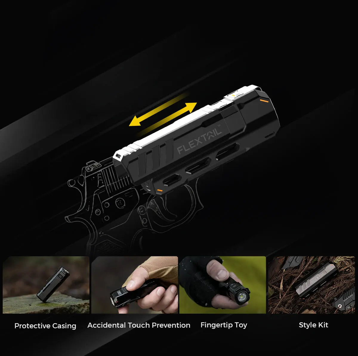 Flextail Zero Flashlight 1200 EDC Pocket Light - Shop Flashlights at Trekaline
