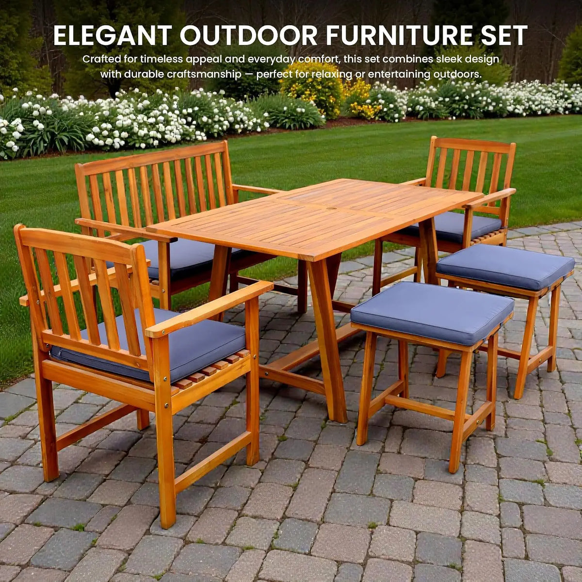 Procamp Rochester Casablanca Wooden Lounge Set - Shop Camping Table Sets at Trekaline