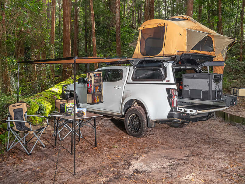 ARB Hanging Organizer for Travel & Camping 4-Shelf Collapsible Storage