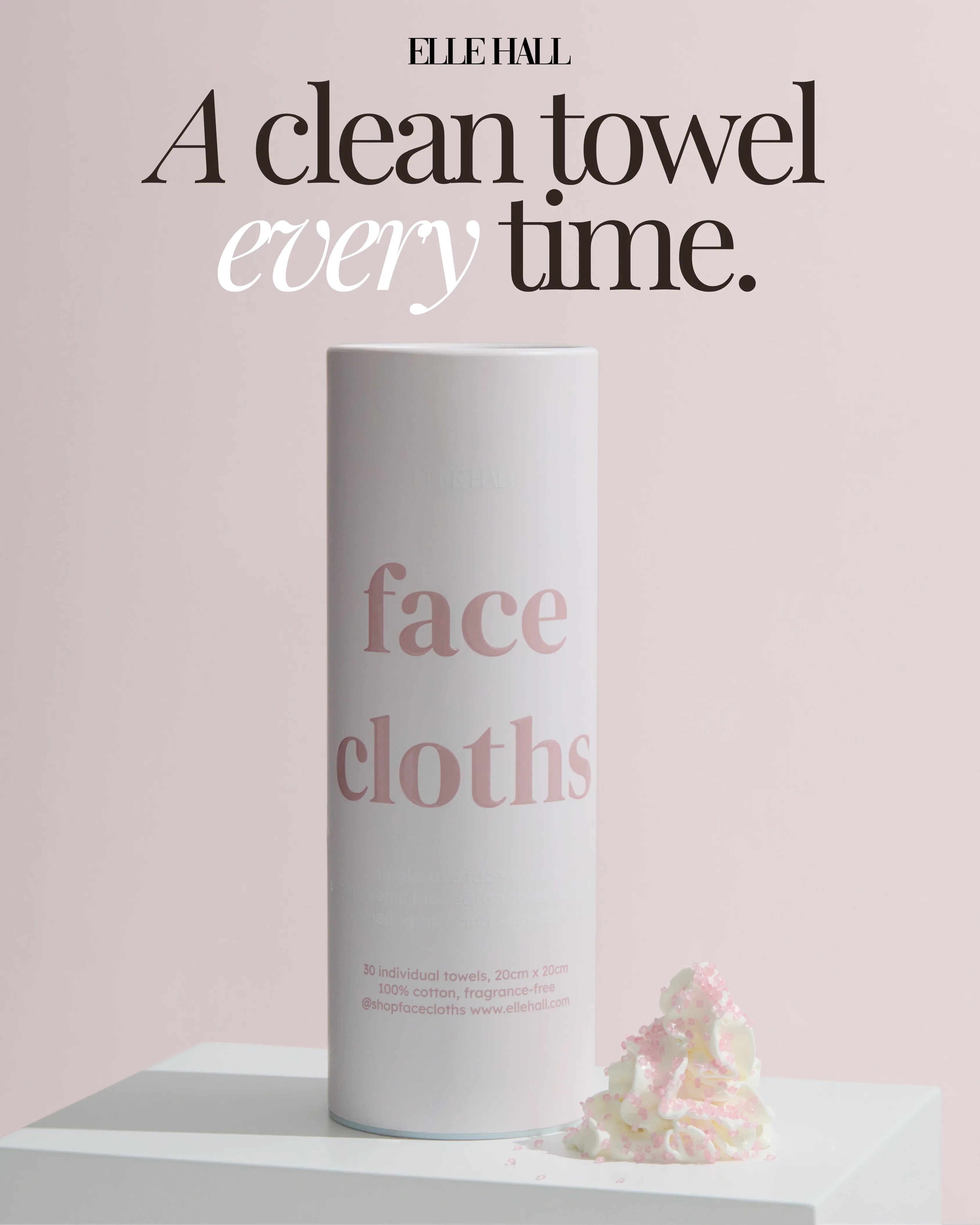 Elle Hall Cotton Face Cloths 30 Towels - Shop Camping Soap at Trekaline