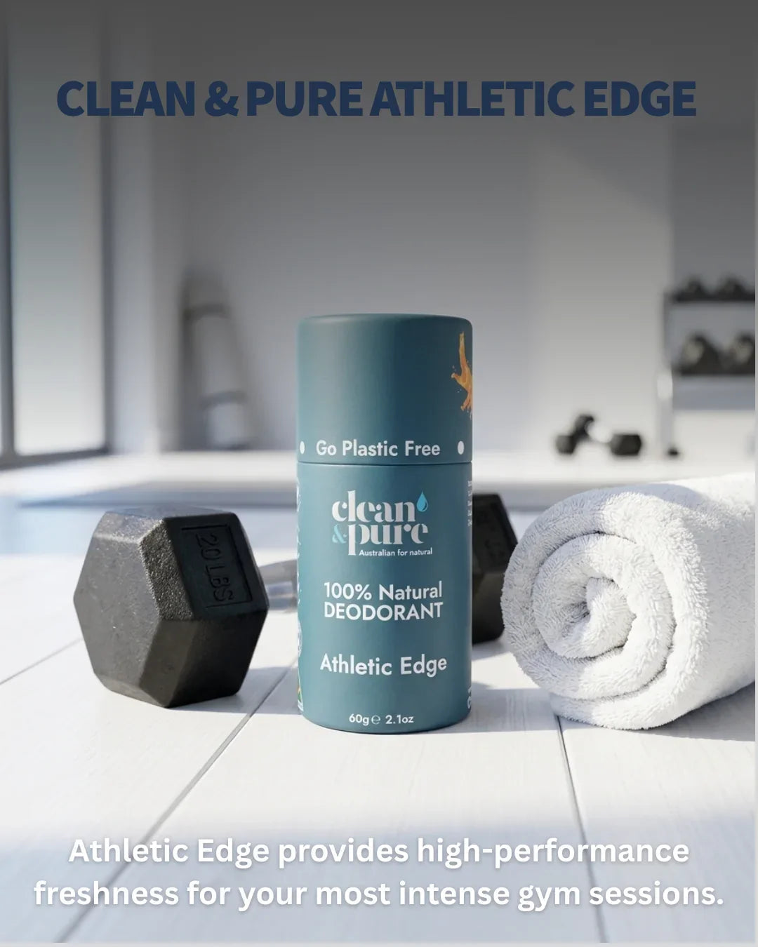 Clean & Pure Athletic Edge Natural Deodorant 60g - Shop Deodorant at Trekaline