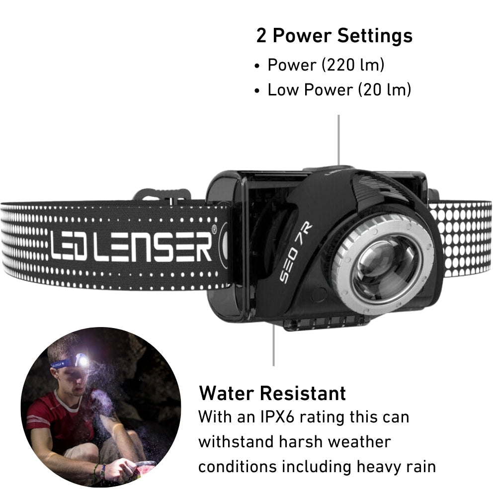 Ledlenser SEO7R Rechargeable Headlamp - Shop LED Headlamps at Trekaline