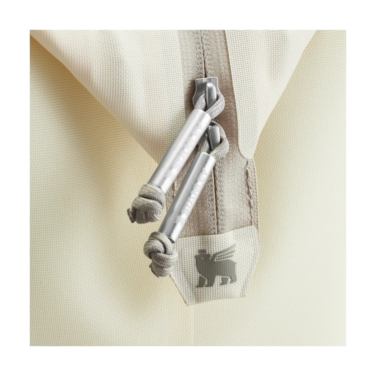 Close-up of zipper detail on Stanley All Day Julienne Mini Cooler