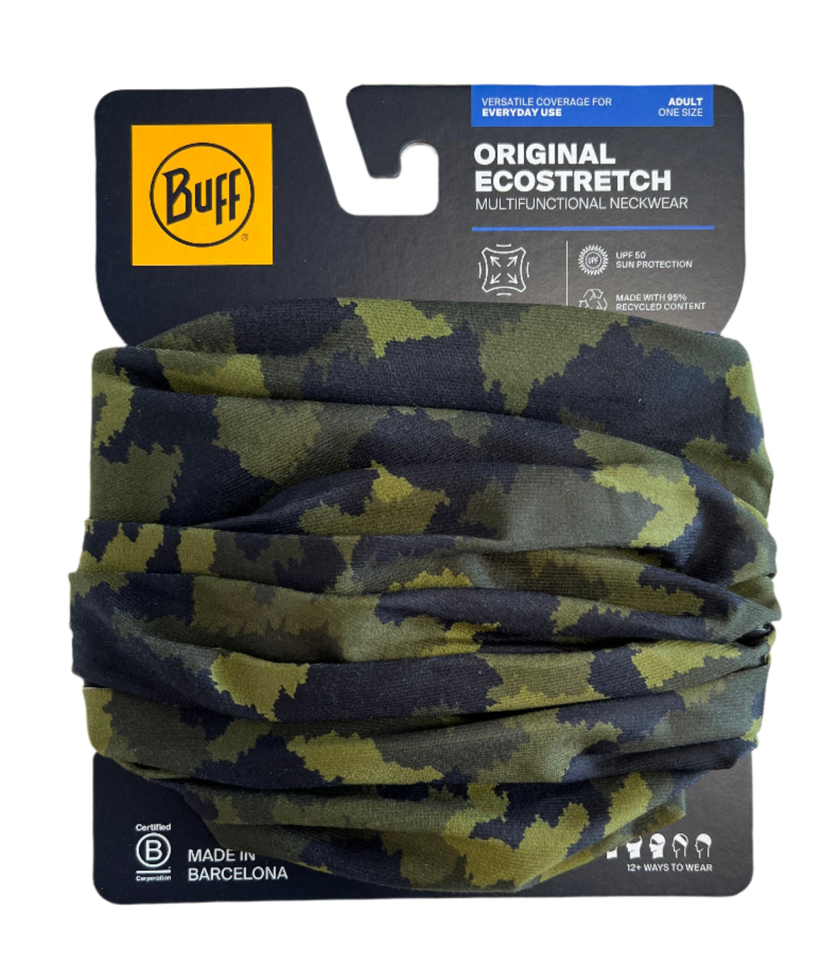 Buff Original EcoStretch Neckwear - Hunter Military - Shop Neck Gaiters at Trekaline