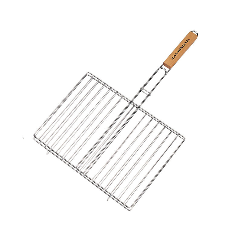 Campingaz Barbecue Double Grill with wooden handle, 40 x 29 cm, essential for outdoor cooking
