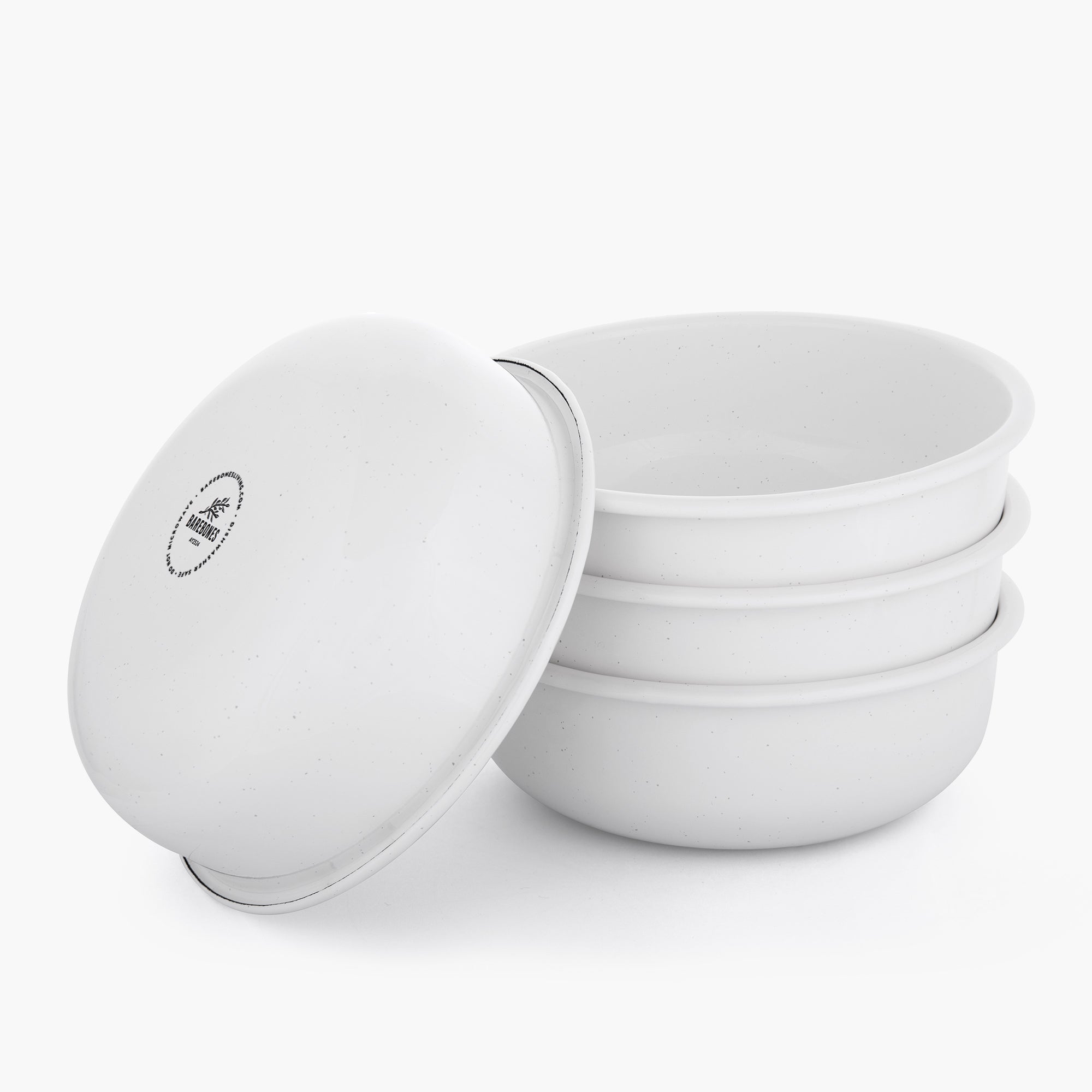 Barebones Rolled Enamelware Bowl Set of 4 - Shop Camping Bowls at Trekaline