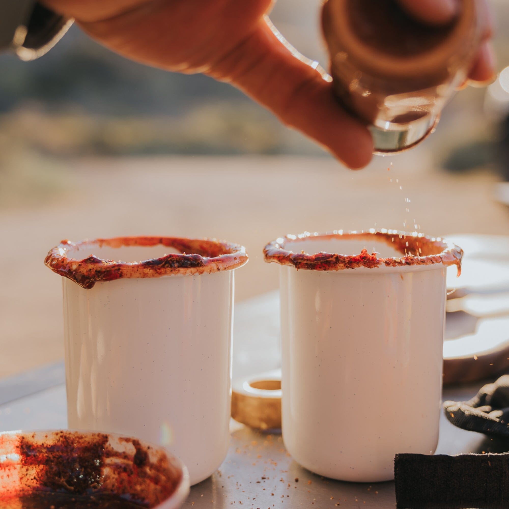 Barebones Rolled Enamelware Cup Set of 4 - Shop Camping Cups at Trekaline