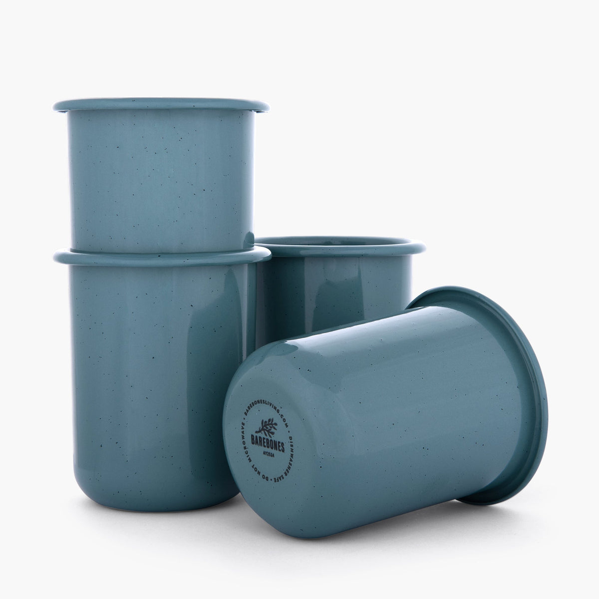 Barebones Rolled Enamelware Cup Set of 4 - Shop Camping Cups at Trekaline