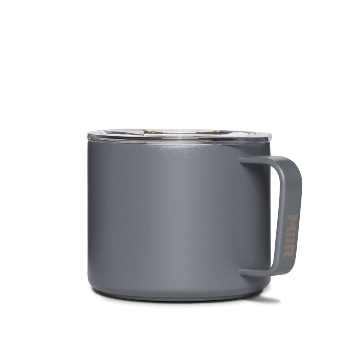 MiiR Camp Cup with Slide Lid 8 oz front view grey color