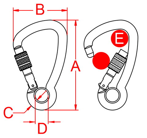 Kong Ergo Twist Lock Sleeve Carabiner