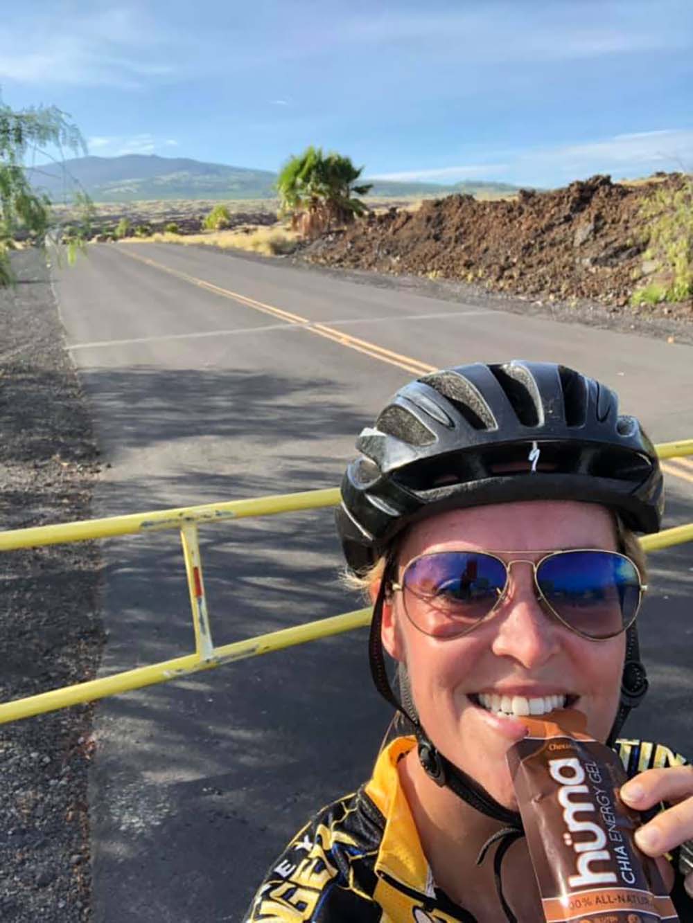 Bike Rider using Huma Chia Energy Gel Chocolate