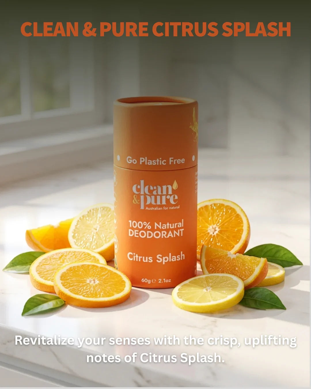 Clean & Pure Citrus Splash Natural Deodorant 60g - Shop Deodorant at Trekaline