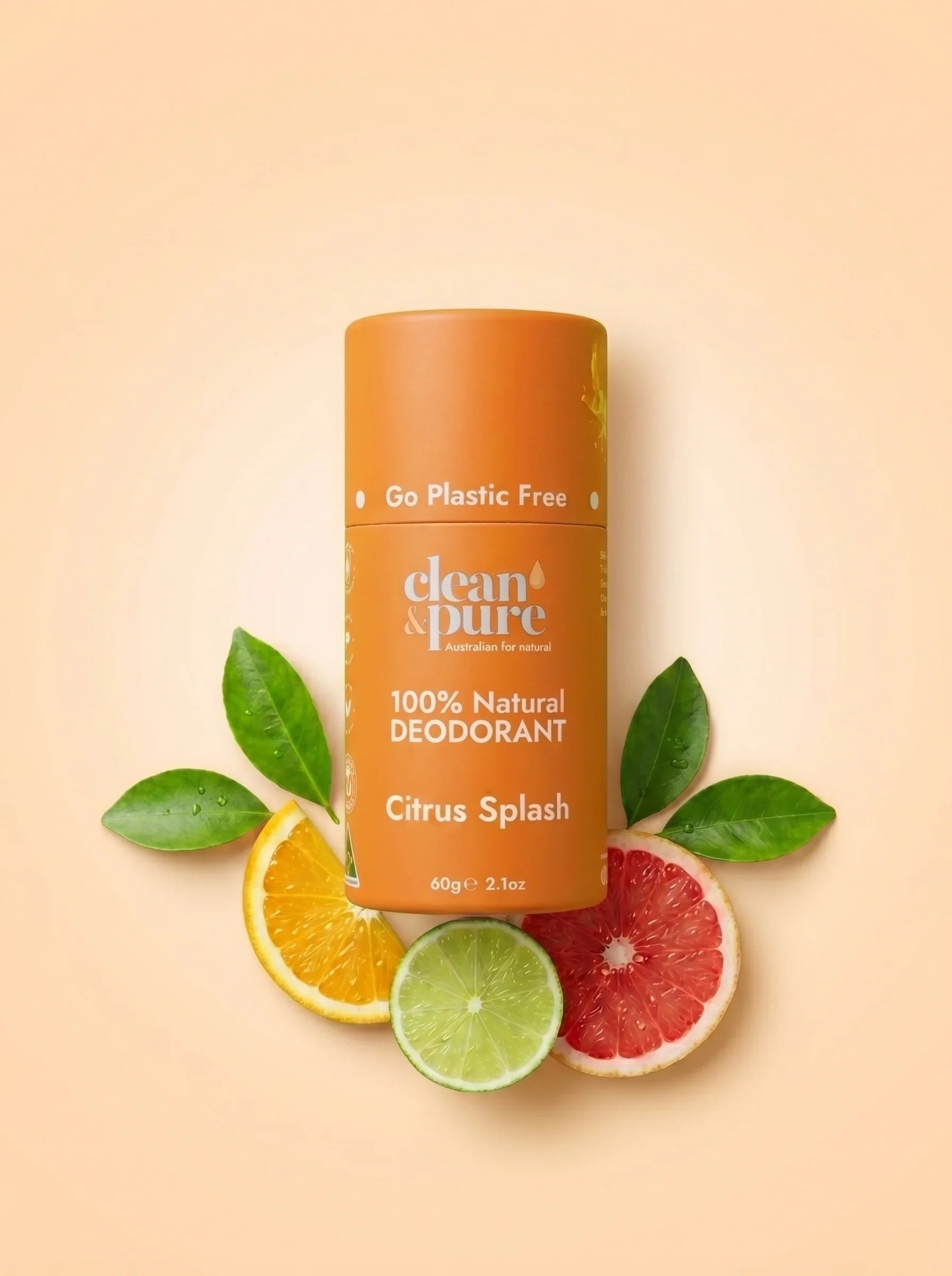 Clean & Pure Citrus Splash Natural Deodorant 60g - Shop Deodorant at Trekaline
