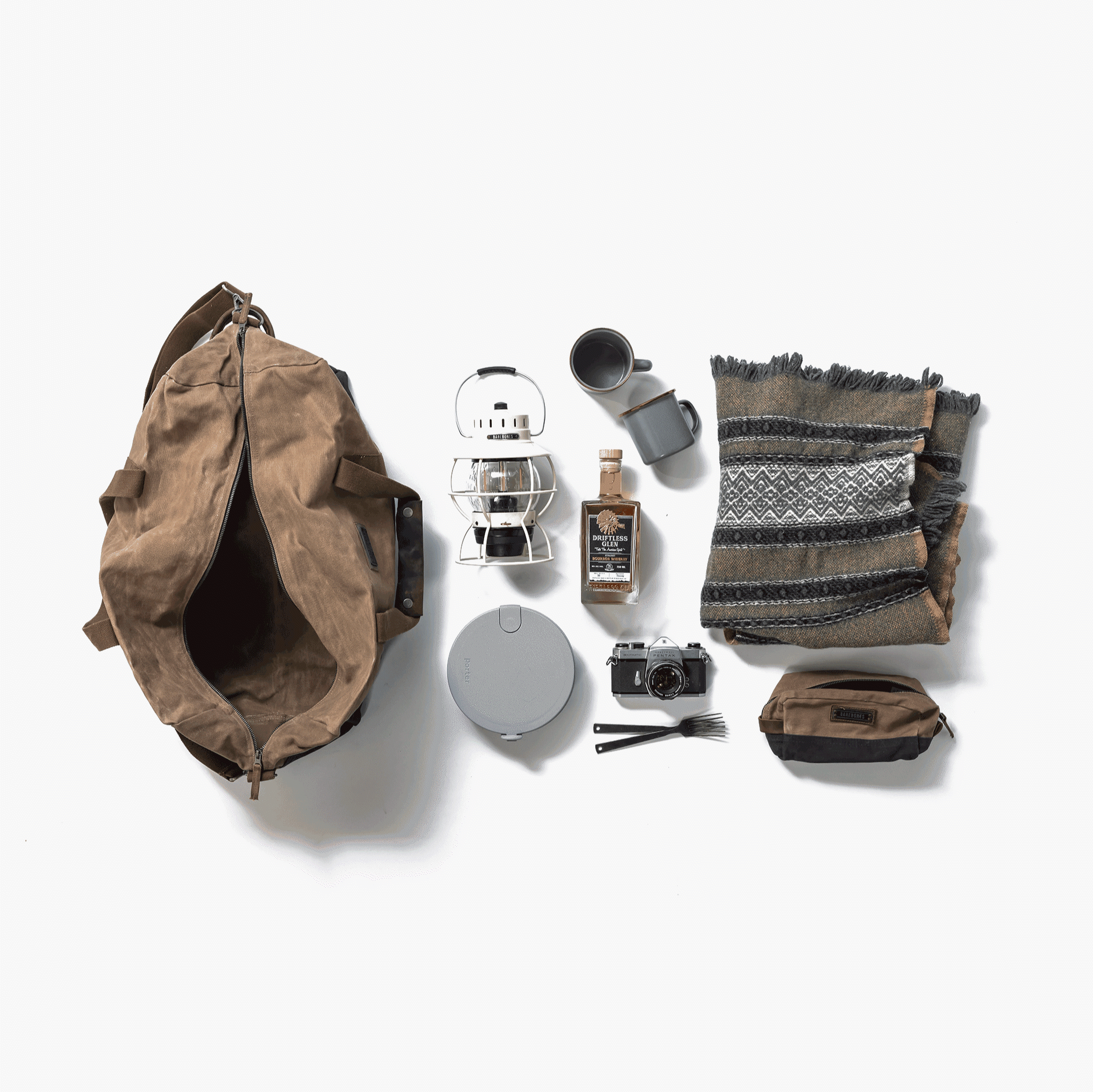 Barebones Neelum Waxed Canvas Duffle Bag - Shop Duffel Bags at Trekaline