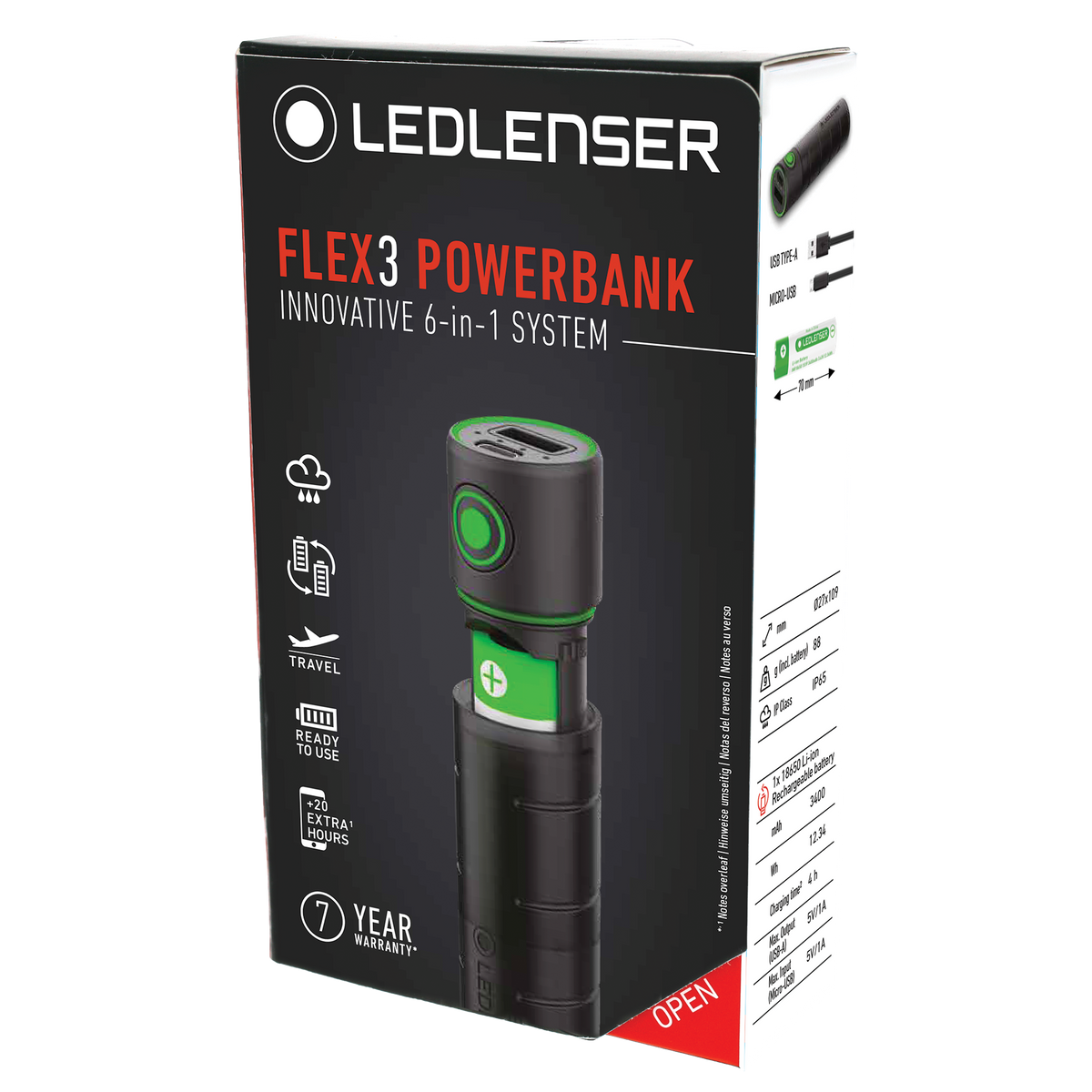 Ledlenser FLEX3 Li-ion Powerbank Plus 3400 mAh - Shop Batteries at Trekaline