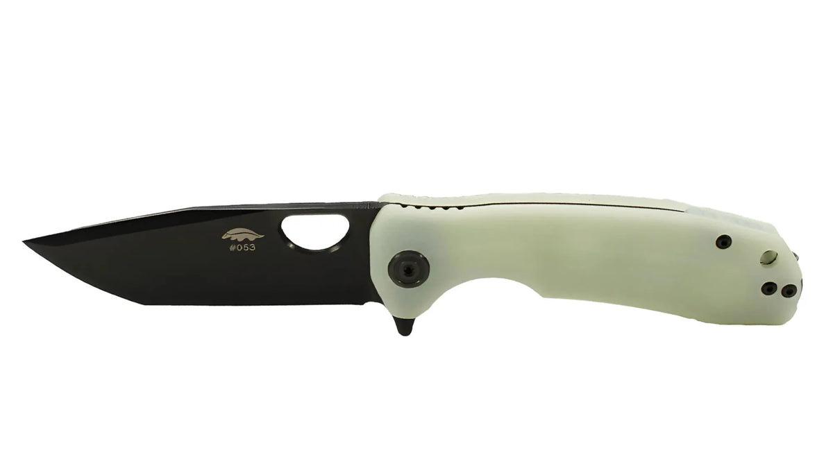 Honey Badger Limited Edition Medium Tanto Knife D2 - Jade G10
