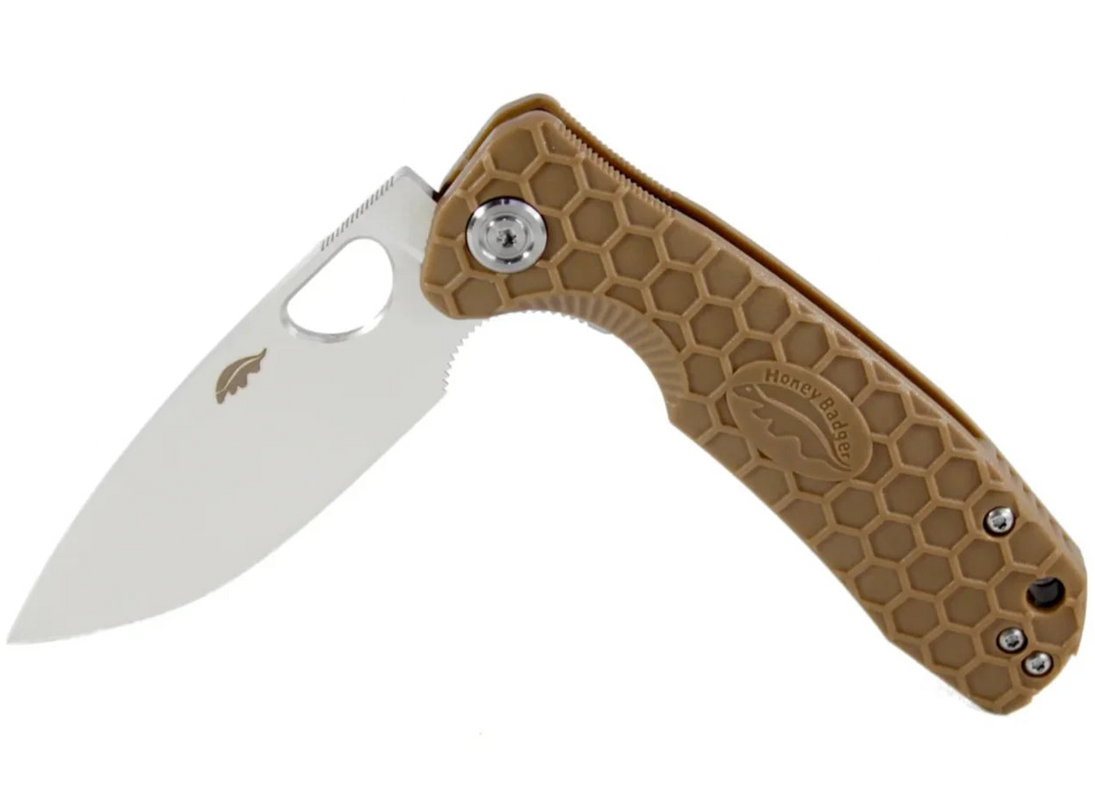 Honey Badger Medium Drop Point Knife 14C28N Steel