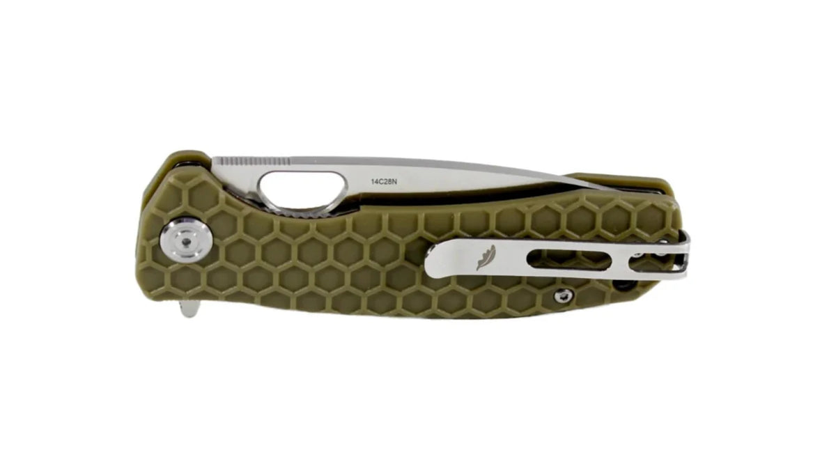 Honey Badger Medium Drop Point Knife 14C28N Steel
