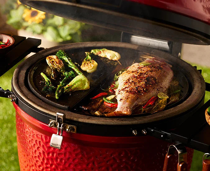 Kamado Joe Classic Joe Grill - Series II used for cooking chicken
