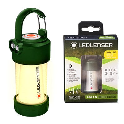 Ledlenser ML4 Warm Light Rechargeable Lantern Green - Shop Electric Lanterns at Trekaline