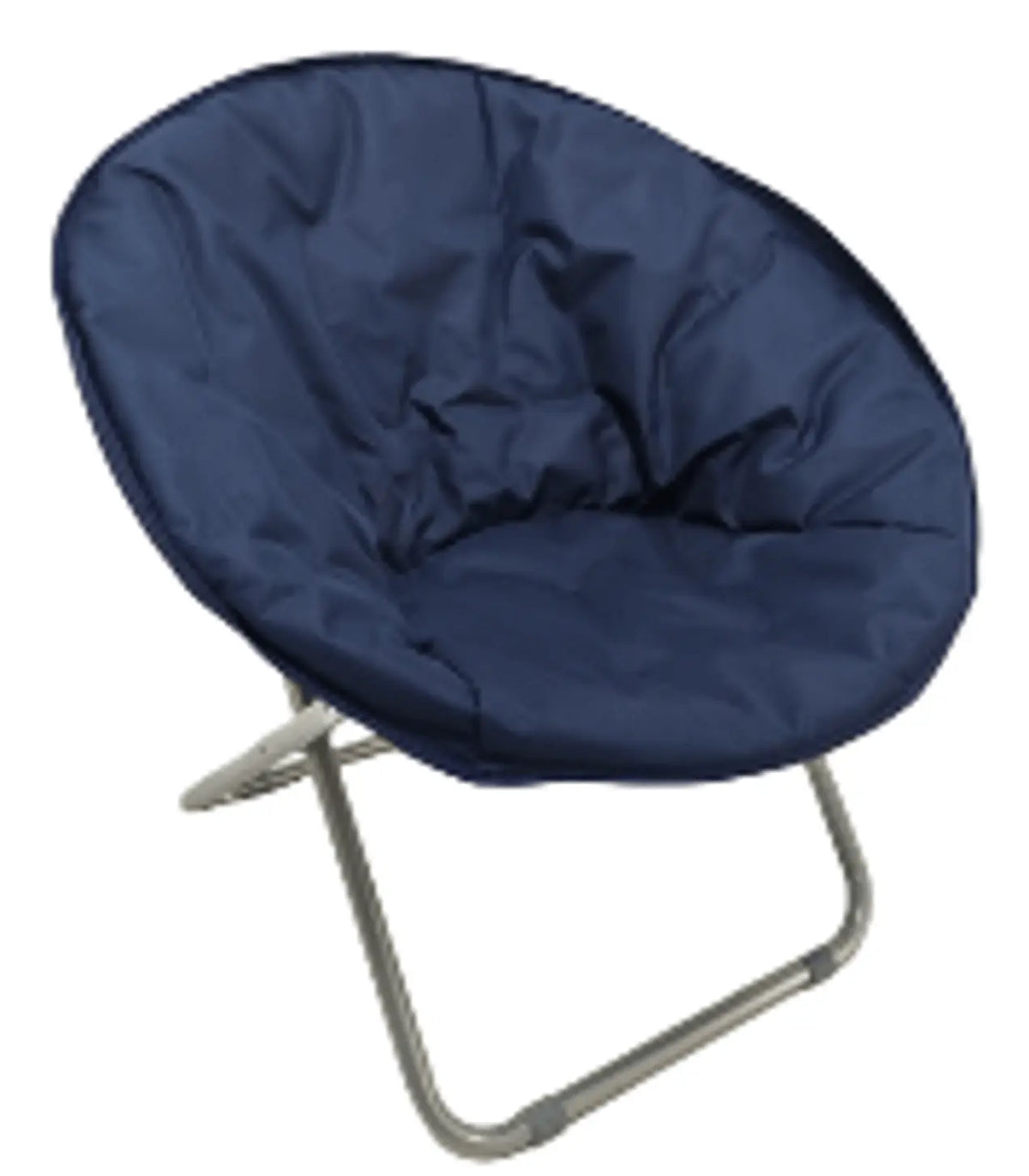Cozy Moon Chair in navy blue, bowl-shaped design perfect for lounging in bedrooms or casual living areas.