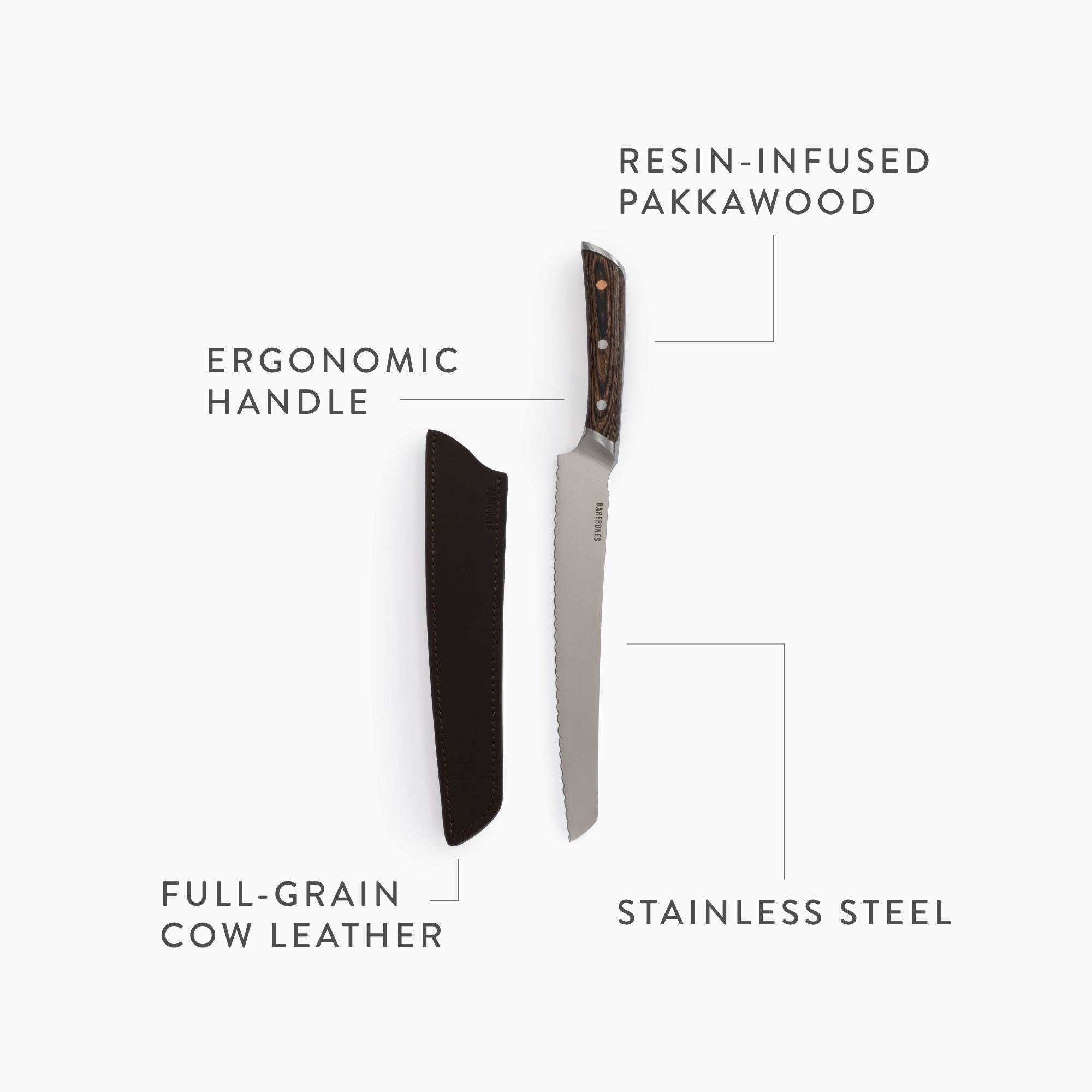 Barebones No. 9 Bread Knife 23 cmĀ - ShopĀ Camping KnivesĀ atĀ Trekaline