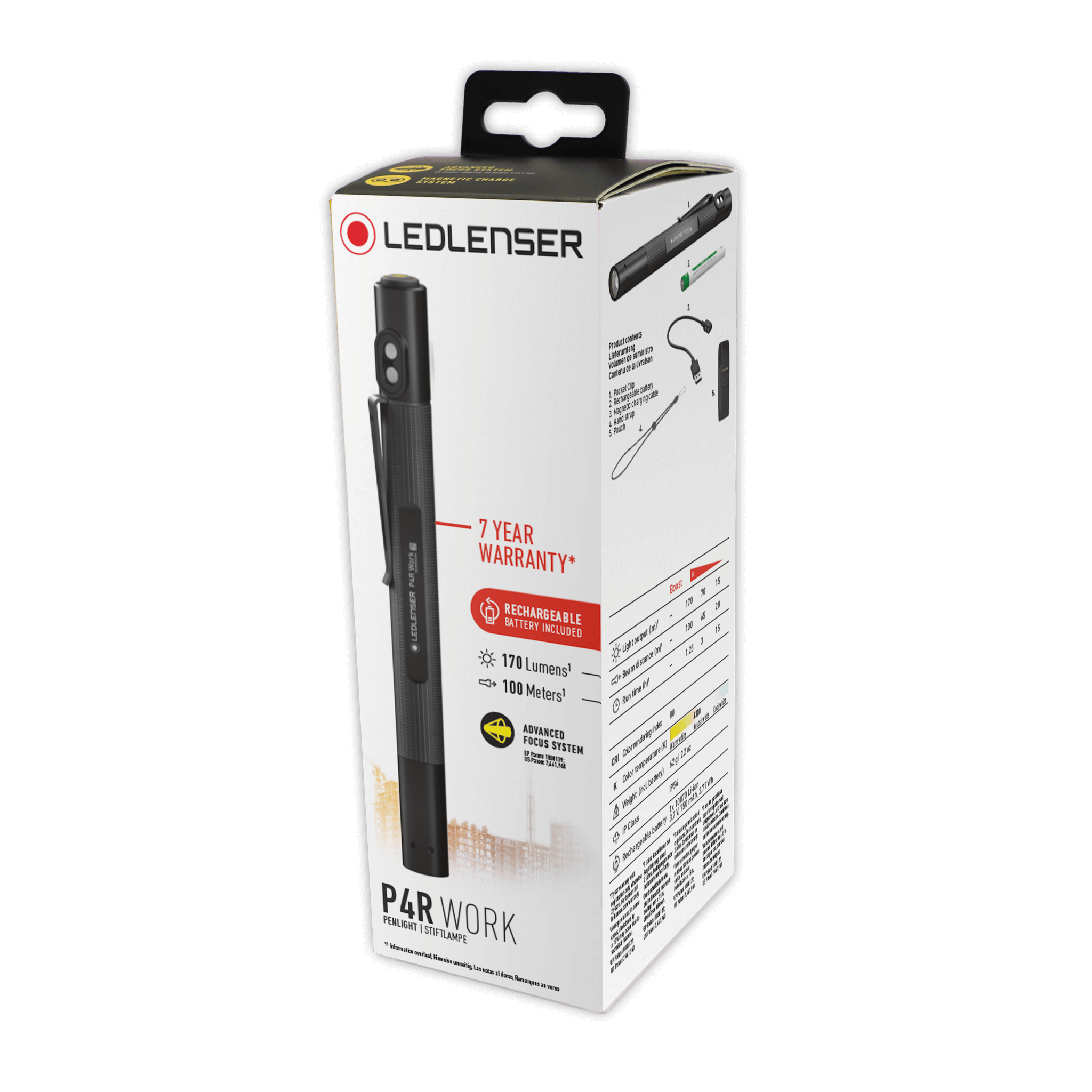 Ledlenser P4R Work Rechargeable Flashlight