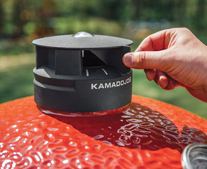 Kamado Joe Classic Joe Grill - Series II exhaust being opened