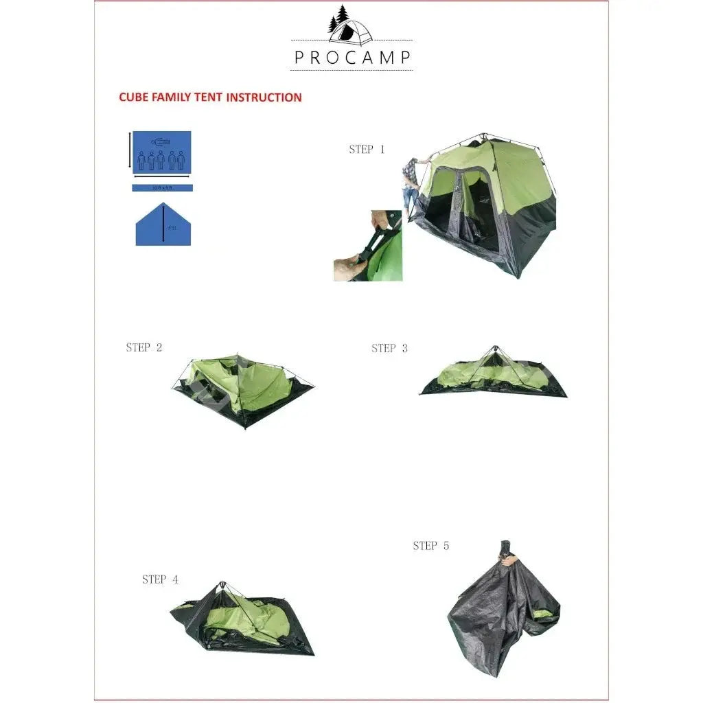 Procamp Cube Family Camping Tent 6 Person - Shop Camping Tents at Trekaline