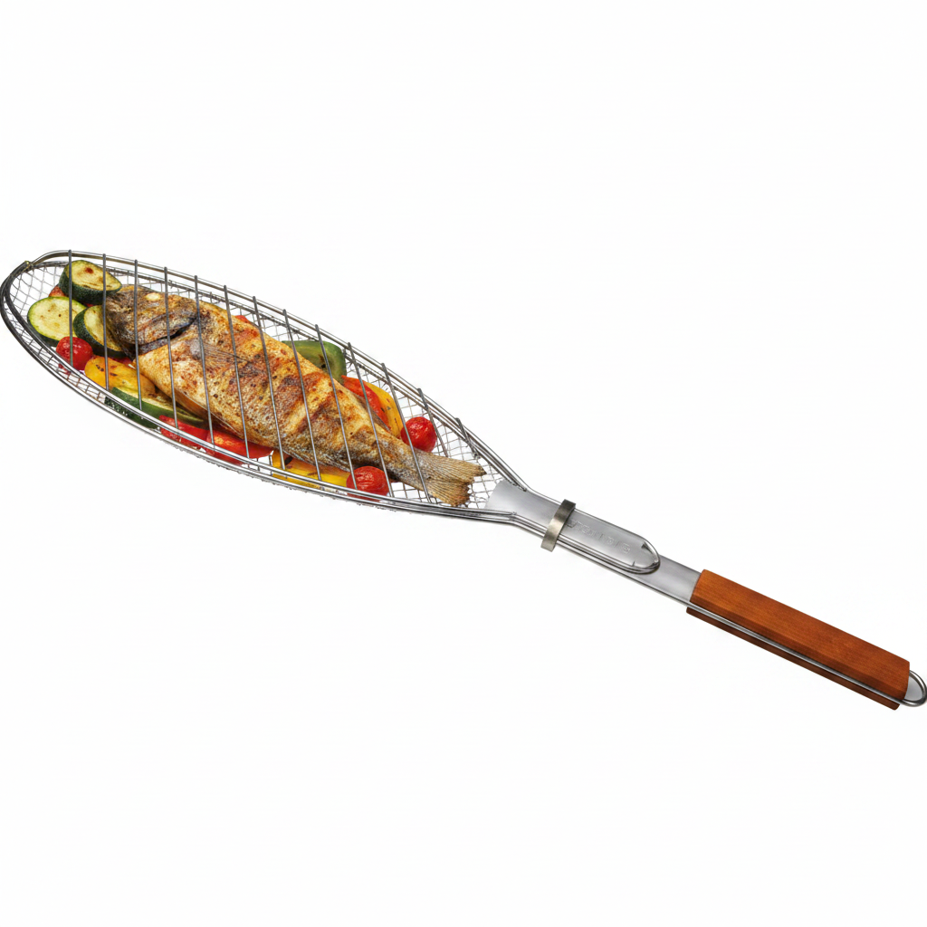Procamp Lockable Fish Grill Basket - Shop Charcoal Grills at Trekaline