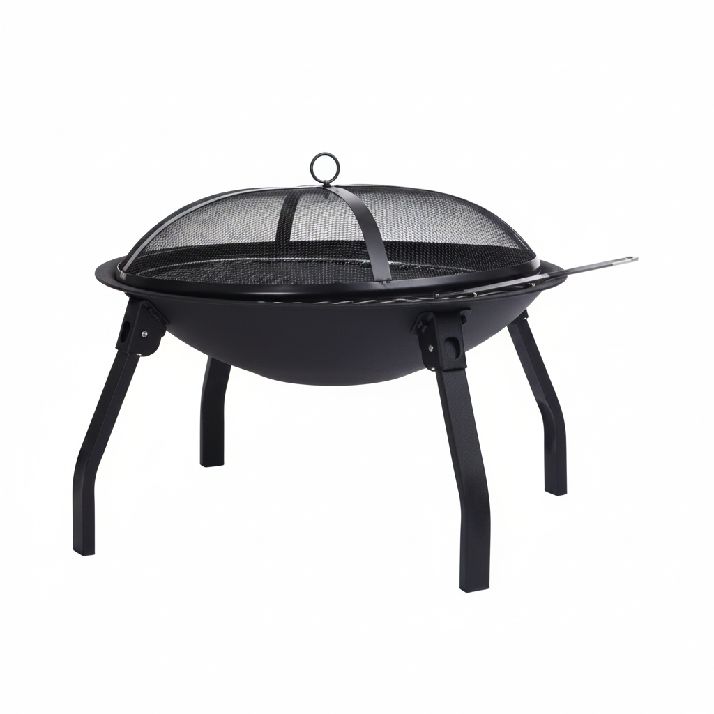 Procamp Folding Round Outdoor Fire Pit - Shop Grill and Fire Pit Accessories at Trekaline