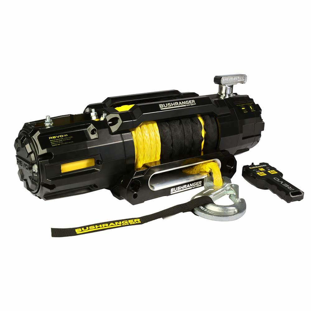 Bushranger REVO Winch 12000lb Synthetic Rope - 4x4 Recovery