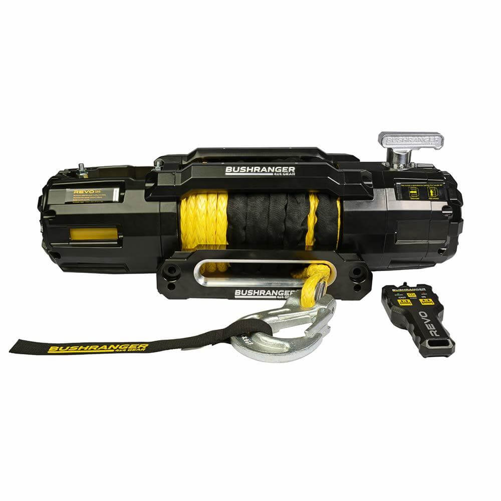Bushranger REVO Winch 12000lb Synthetic Rope - 4x4 Recovery