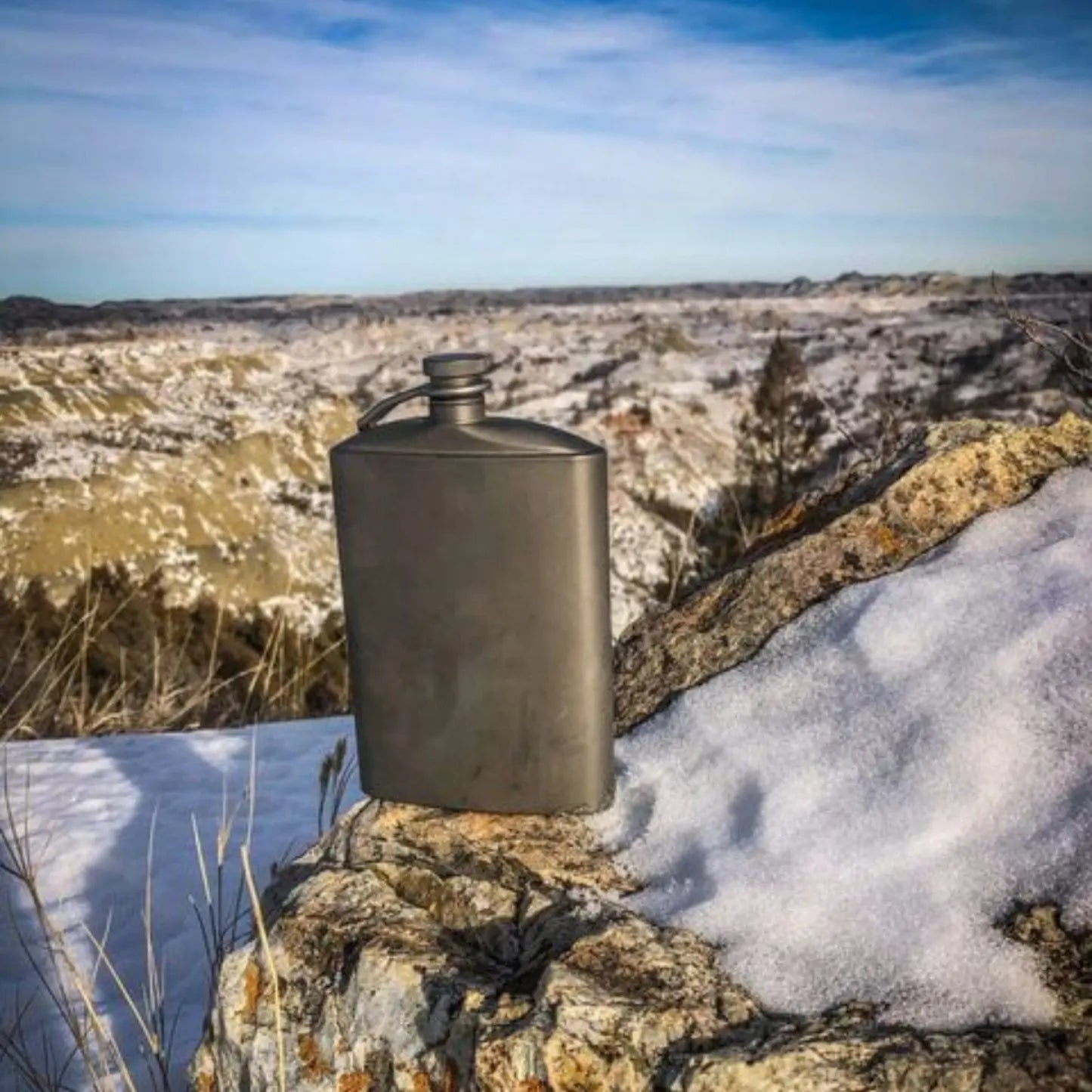 SilverAnt Titanium Hip Flask and Funnel 248 ml - Shop Flasks at Trekaline