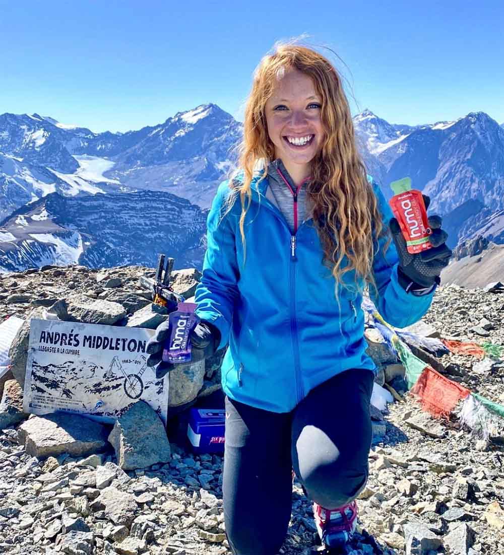 Huma Chia Energy Gel - Strawberries in UAE mountains