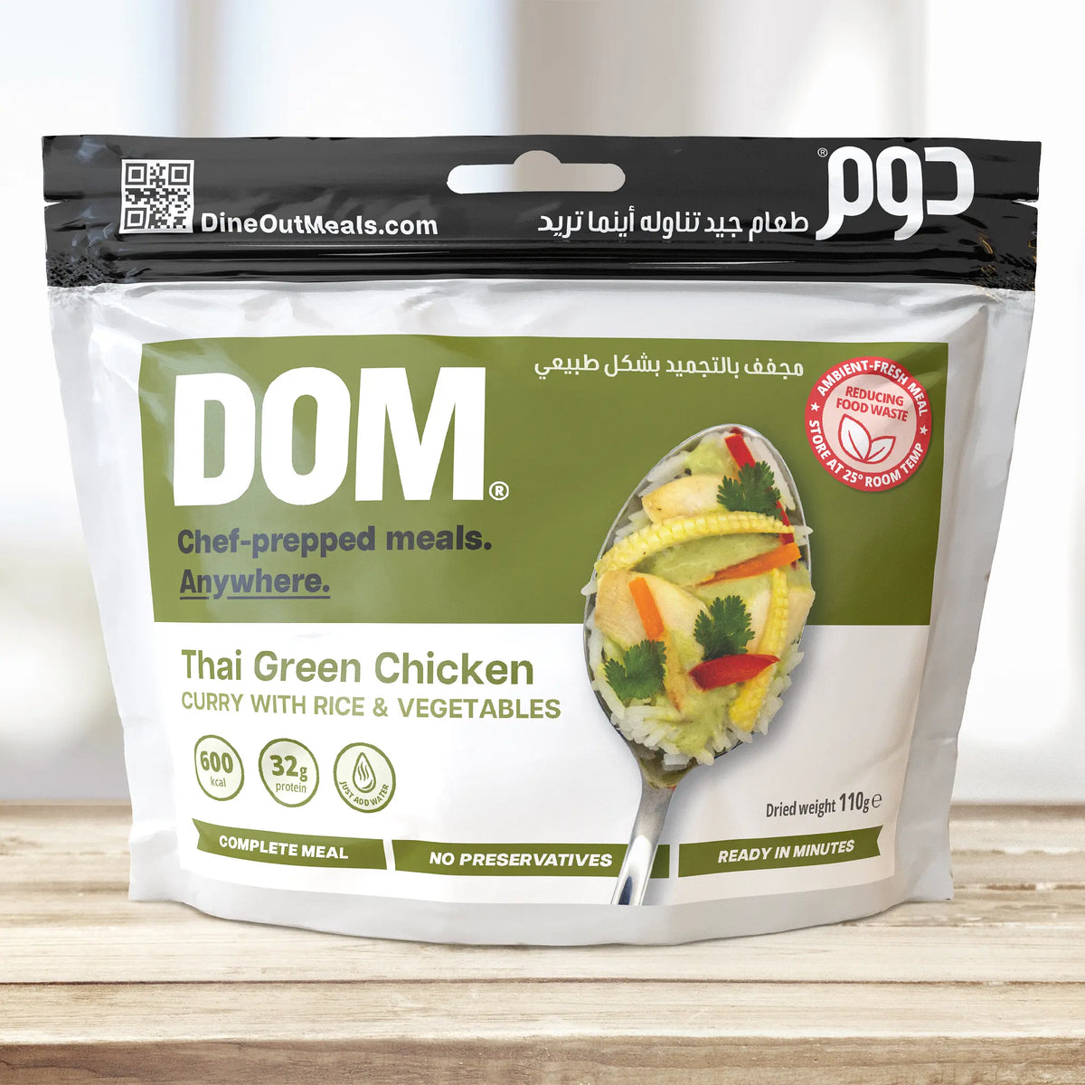 Dine Out Meals Thai Green Chicken Curry - Shop Backpacking Dinners at Trekaline