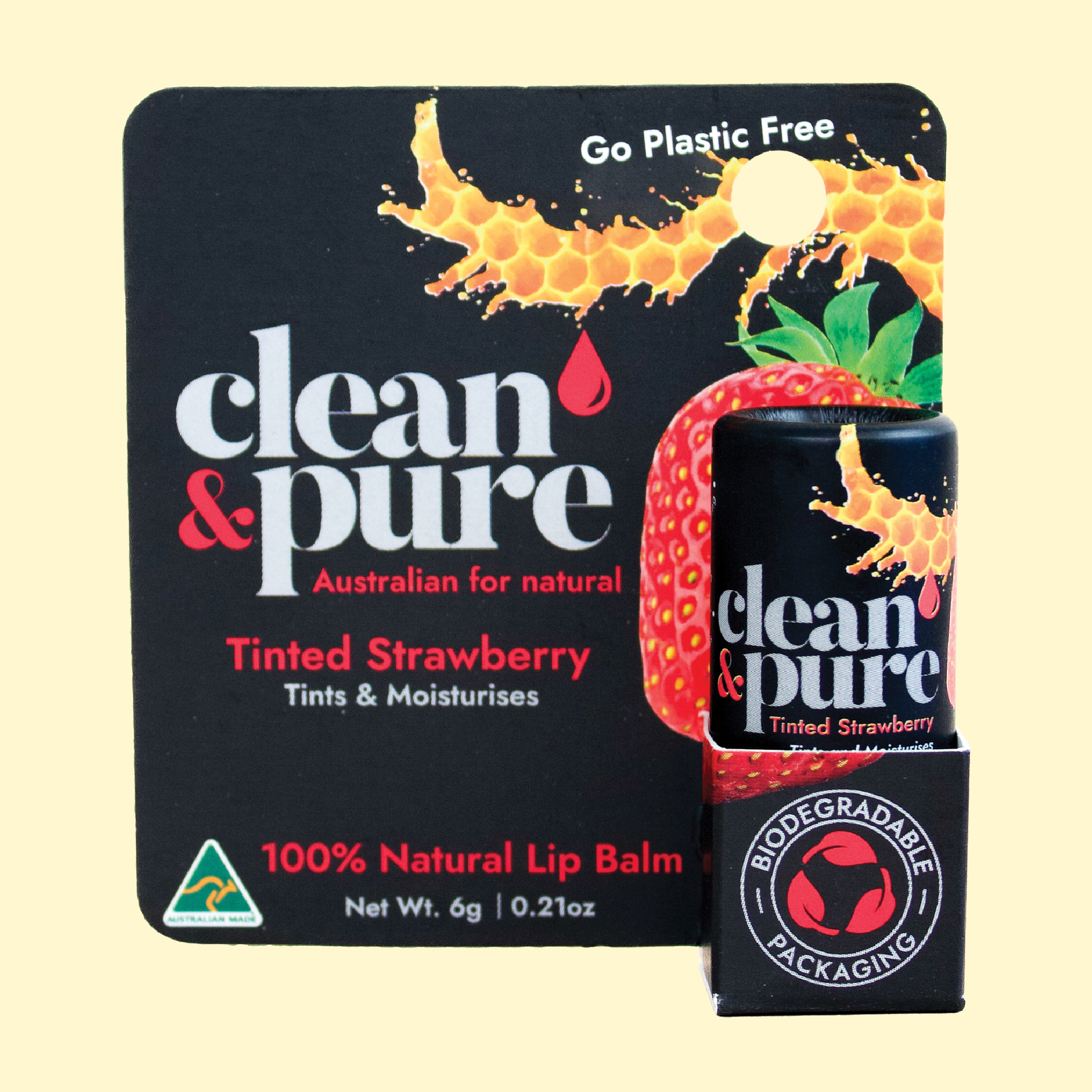 Clean & Pure Tinted Strawberry Lip Balm - Shop Lip Balm at Trekaline