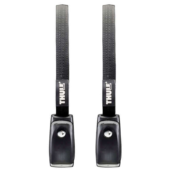 Thule Locking Strap - 275 cm with One Key locking cylinders, featuring brand logo on two black straps with locks.