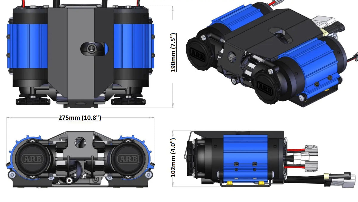 ARB Twin Motor Onboard 12V Air Compressor - Shop Air Compressors at Trekaline
