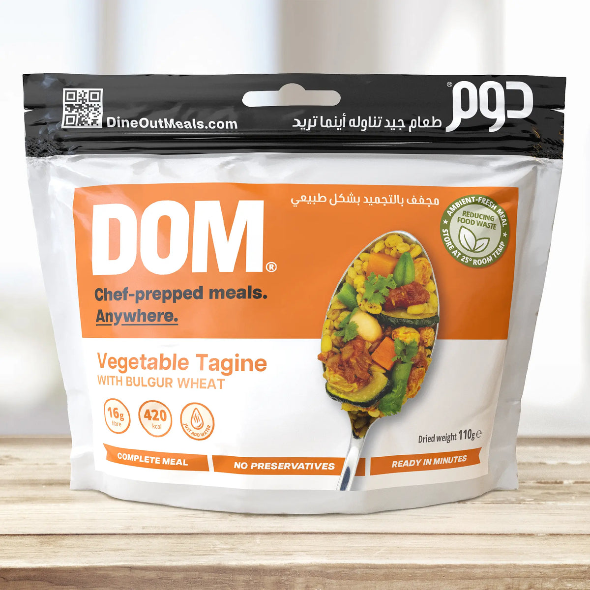 Dine Out Meals Vegetable Tagine with Bulgur Wheat - Shop Backpacking Dinners at Trekaline