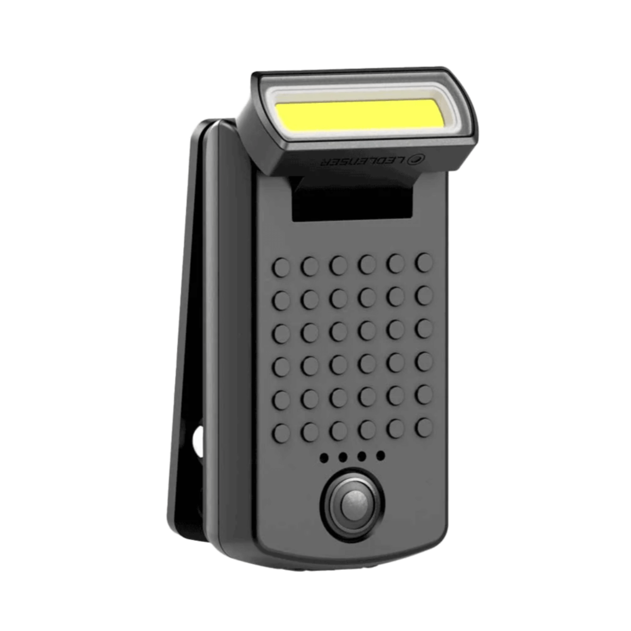 Ledlenser Worklight W1R Work magnet mount on metal surface close up