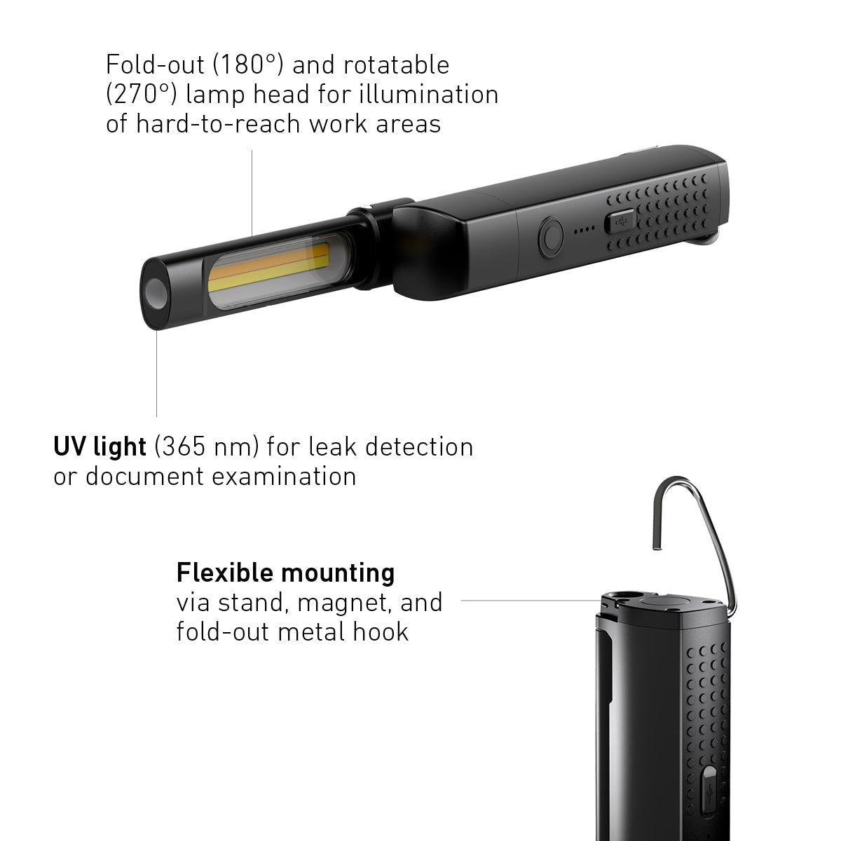 Ledlenser W7R Work Rechargeable UV Light - Shop Flashlights at Trekaline