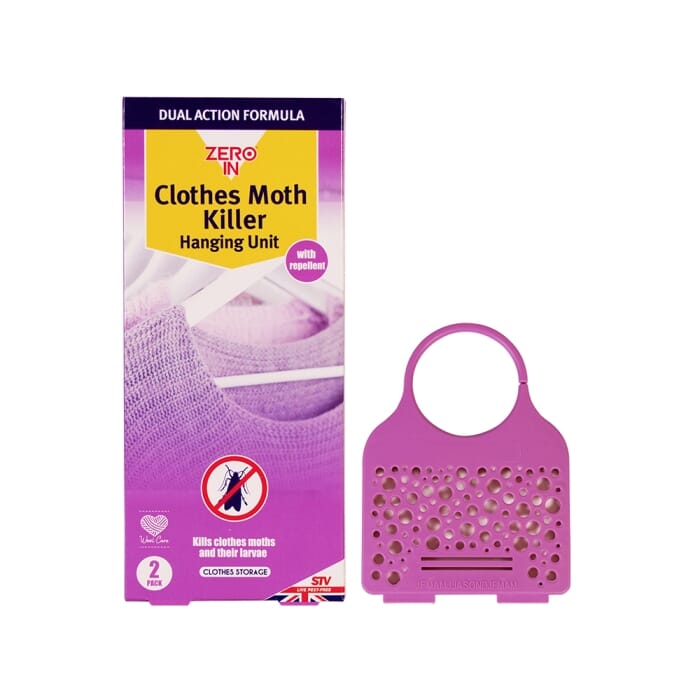 STV Zero In Clothes Moth Killer Hanging Unit Twin Pack