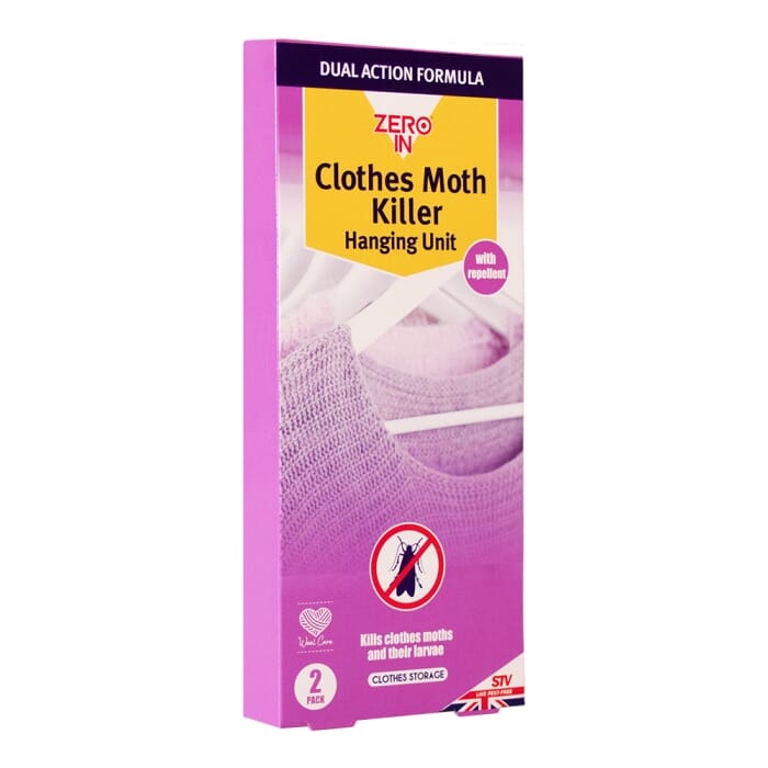 STV Zero In Clothes Moth Killer Hanging Unit Twin Pack