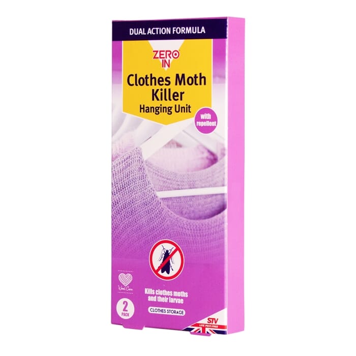 STV Zero In Clothes Moth Killer Hanging Unit Twin Pack