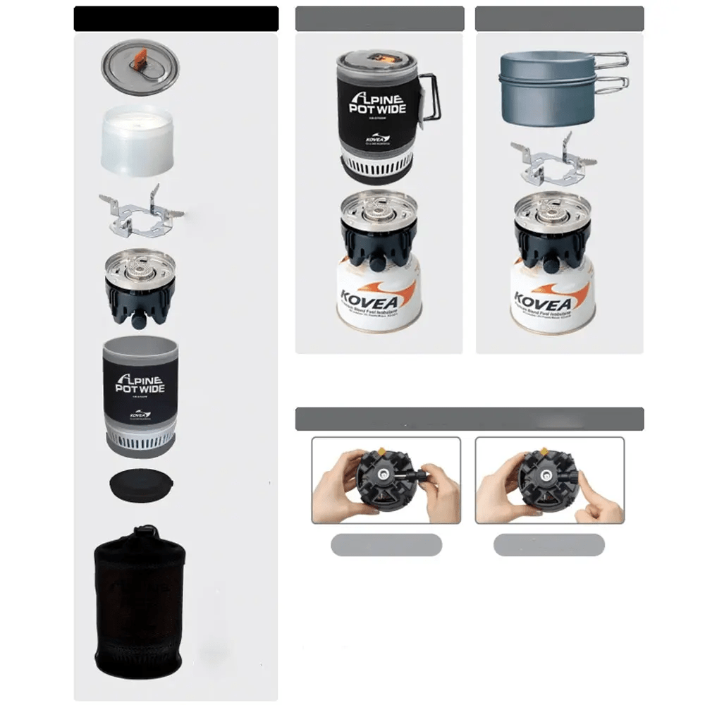 Kovea Alpine Pot Wide Up Camping Stove System - Shop Camp Stoves at Trekaline
