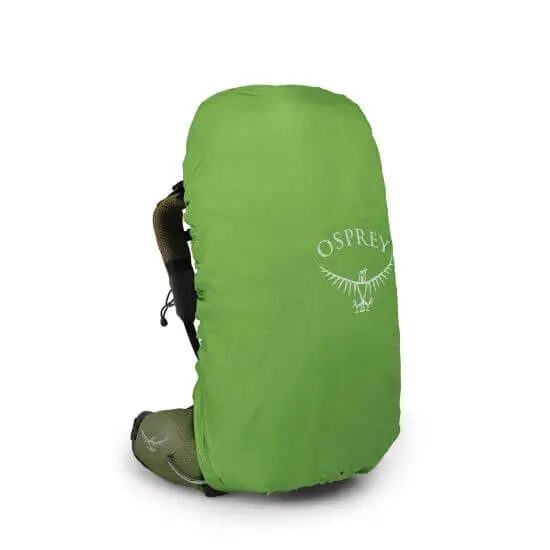 Osprey Atmos AG 50 - Men backpack with AntiGravity suspension and rain cover, ideal for comfort and ventilation on hiking trips.