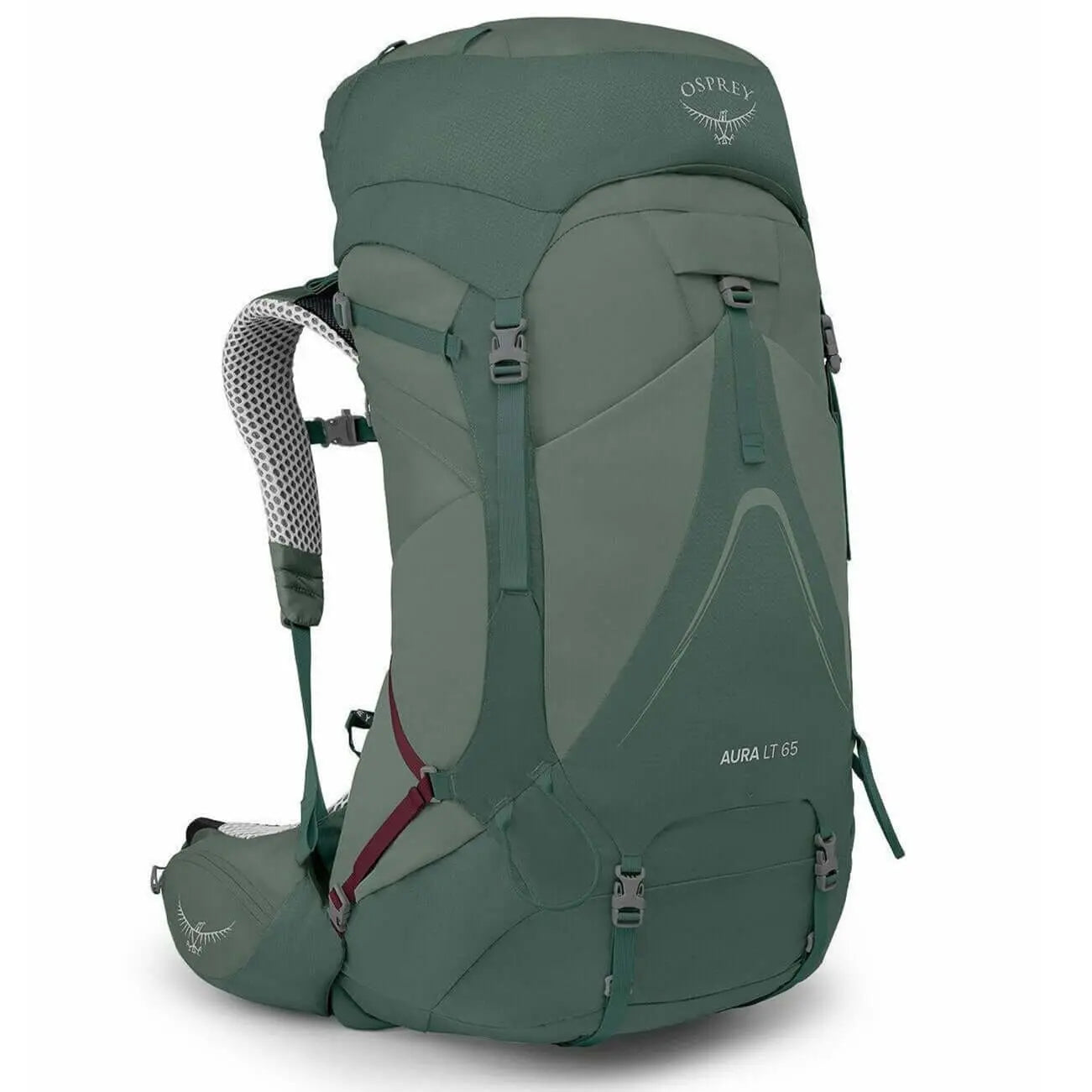 Osprey Aura AG LT 65 - Women backpack with AntiGravity suspension, perfect for lightweight yet comfortable backcountry expeditions.