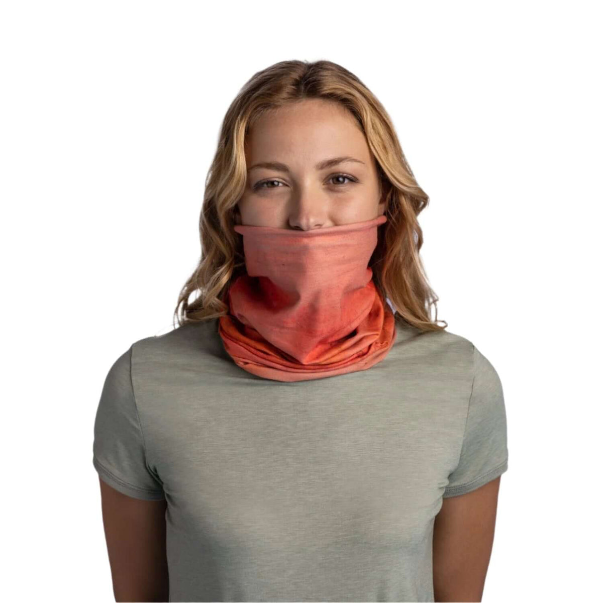 Buff CoolNet UV Keffy Nectarine Orange Neck Gaiter